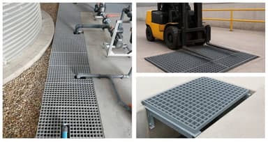 گریتینگ کامپوزیتی درپوش کانال FRP/GRP