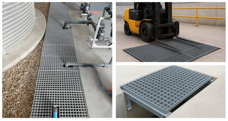 گریتینگ کامپوزیتی درپوش کانال FRP/GRP