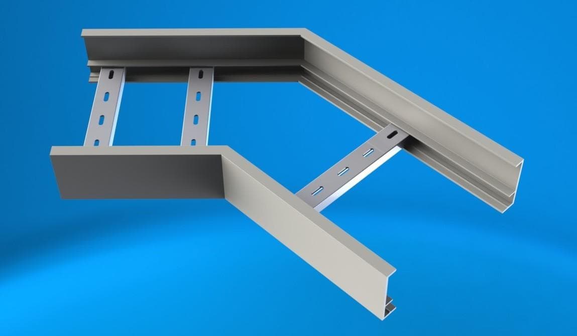 زانویی افقی ۴۵ درجه نردبان کابل FRP/GRP