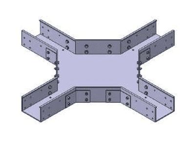 چهارراهی افقی سینی کابل کامپوزیتی FRP/GRP