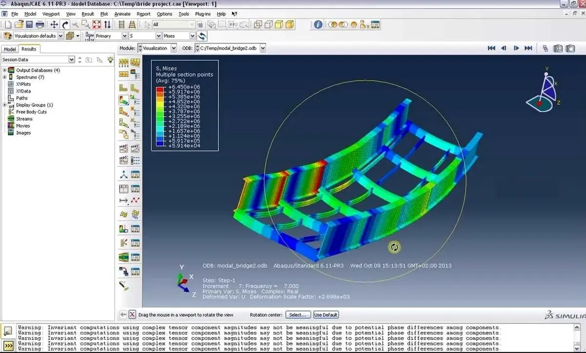 مدلسازی نردبان کابل کامپوزیتی در نرم افزار آباکوس