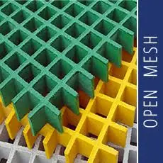 Open mesh FRP grating surface detail