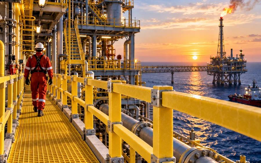 کاربرد محصولات کامپوزیتی FRP/GRP ناباک در نفت، گاز و پتروشیمی
